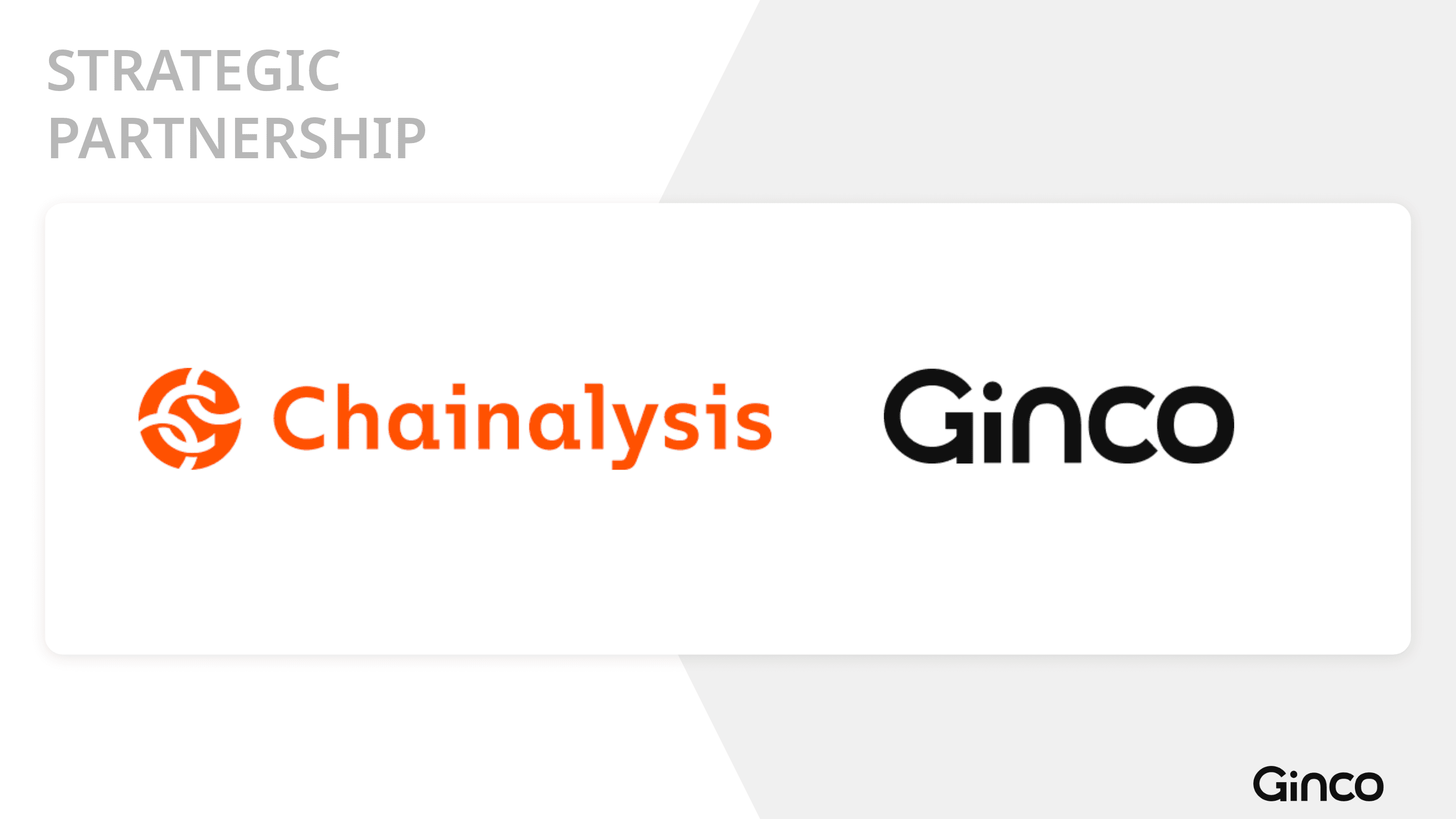 【プレスリリース】Web3インフラのGinco、ブロックチェーンデータ・プラットホームのチェイナリシスとの戦略的パートナーシップを締結